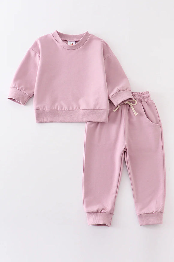 Lavender Sweatshirt and Pants Set