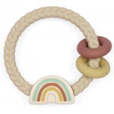 Ritzy Rattle™ with Teething Rings - Rainbow