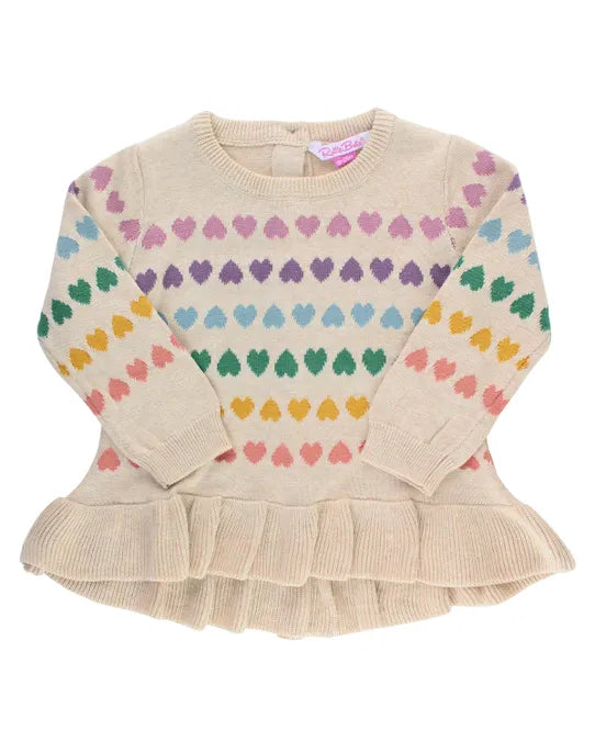 Rainbow Ruffle Hem Sweater