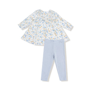 Sweet Rose Calico dress with leggings