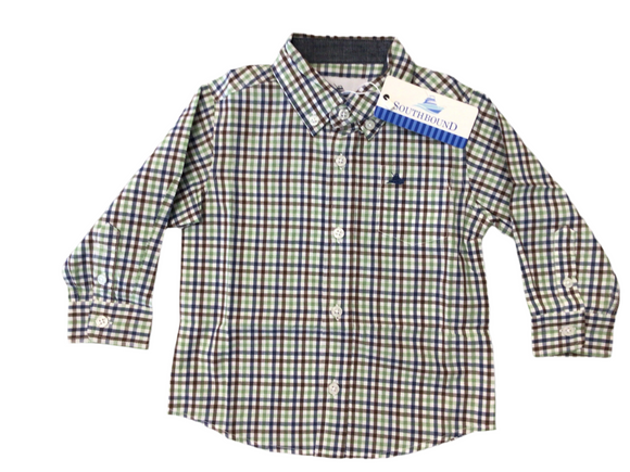 Southbound Navy/Aspen Green Dress Shirt
