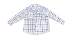 Angel Dear Western Plaid Snap Shirt