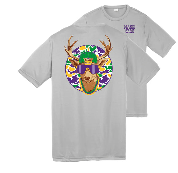 Camo Deer Mardi Gras Shirt