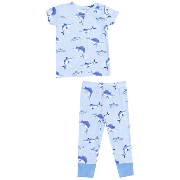 Fishing Blue Deep Sea Loungewear Set