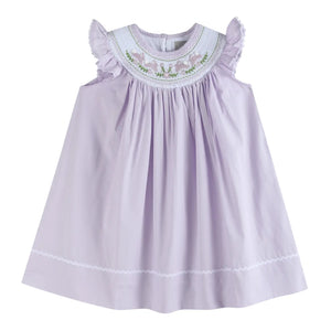 Light Purple Bunnies Bishop Dress