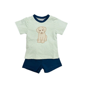 Puppy Appliqué Short Set