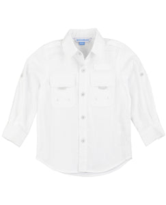 White Sun Protective Button Down Shirt