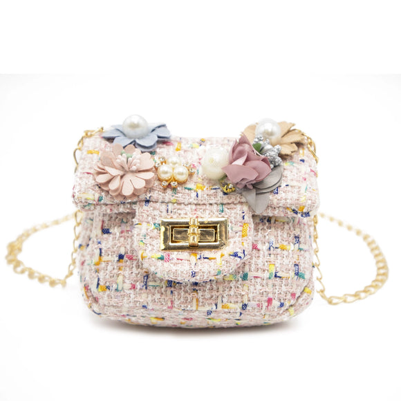 Tweed Flower Purse