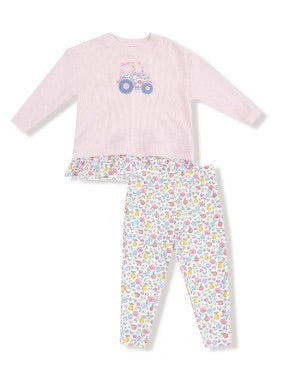 Angel Dear Fall Fruit Floral - Waffle Top Tractor w/Legging
