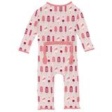 Macaroon Popsicles Zipper Ruffle Coverall