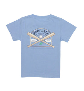 Baseball Shield Light Blue Tee