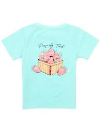 Strawberry Basket SS Seafoam Shirt