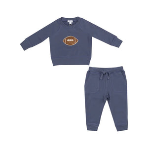 French Terry Football Sweatshirt & Jogger Set