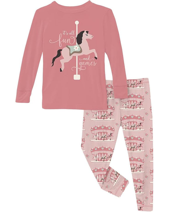 Pajama Set /Baby Rose Fair Carousel