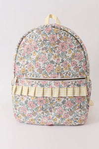 FLORAL RUFFLE BACKPACK