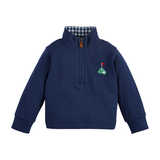 Embroidered Quarter Zip Pullover