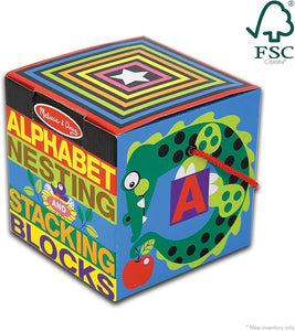 Melissa & Doug Deluxe 10-Piece Alphabet Nesting and Stacking Blocks