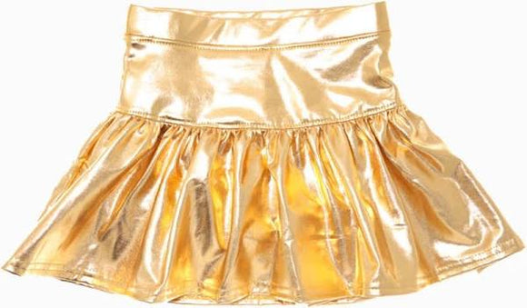 Metallic Gold Skort