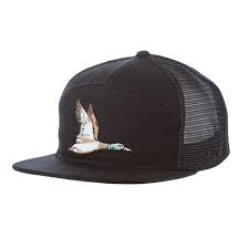 Black 7 Panel Youth/Duck Hat
