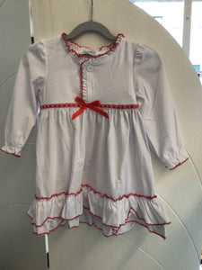 White/Red Lace Bow Gown