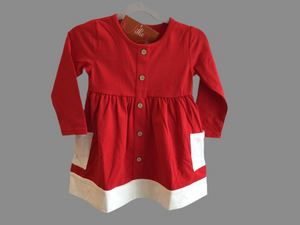 Bella Dress Red/White