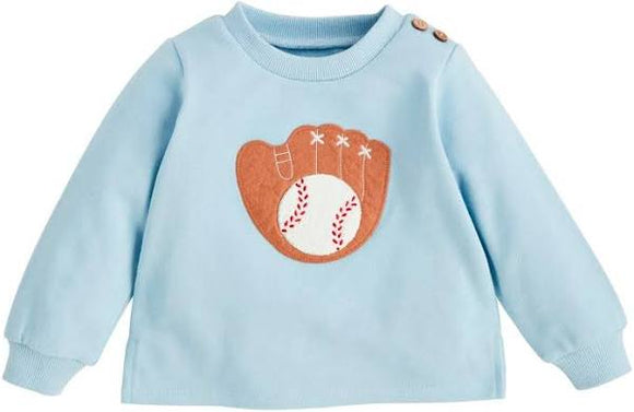 baseball applique pullover