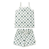 Chequered Speghetti Top & Short Set