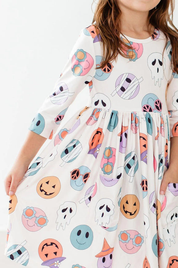 MONSTER MASH POCKET TWIRL DRESS