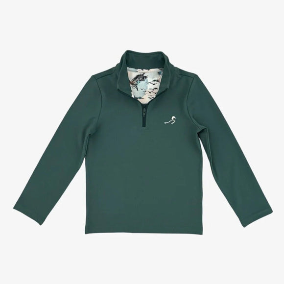 Velvet Fawn Beau Quarter Zip Mallard Green