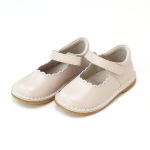 Almond Caitlin Scalloped Mary Janes