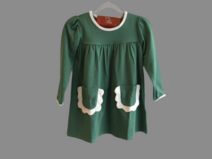 Bella Dress Green/White