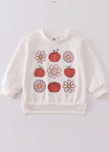 Floral Pumpkin Sweatshirt
