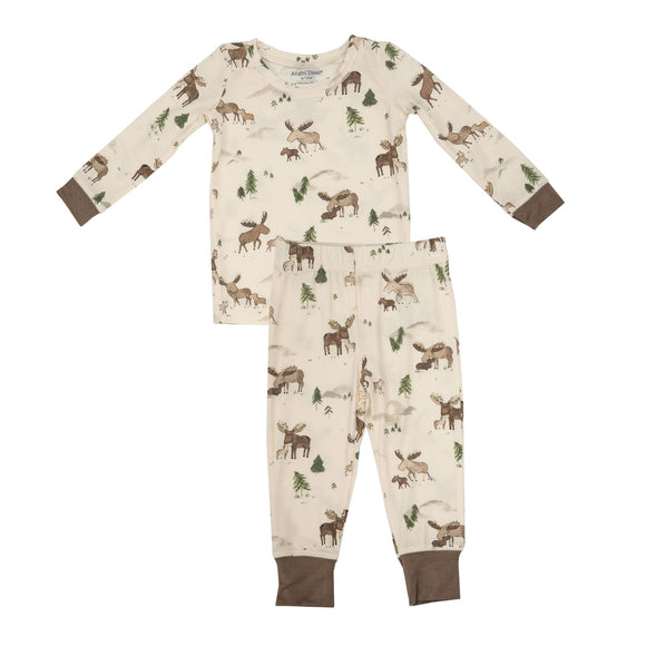Moose Family Long Sleeve Pajama Set