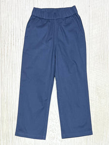 Elastic Navy Pants