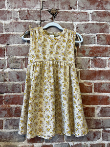 Mustard Floral Dress