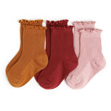 Lettuce Edge Midi Socks- 3 Pack