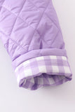Lavender Ruffle Quilted Coat