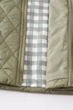 Green Quilted Coat