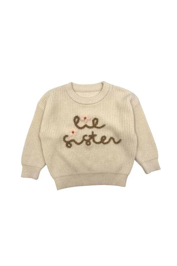 Lil Sister Hand-Embroidered Sweater
