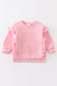 Peach Ruffle Sweatshirt