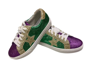 Green/Purple Mardi Gras Shoes