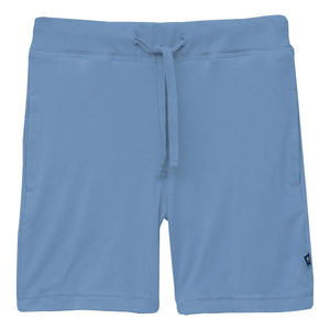 Dream Blue Drawstring Shorts