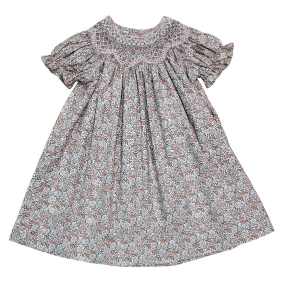 Sabrina Peachy Pink Smock Dress
