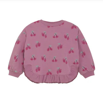 Cherry Ruffle Sweatshirt