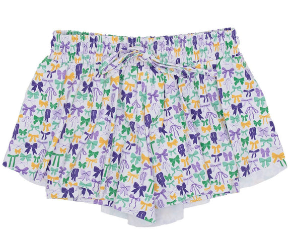 Mardi Gras Bows Butterfly Shorts