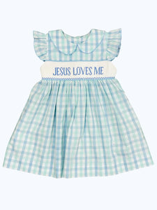 Jesus Loves Me Smocked Dress