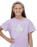 Lavender Tee with sequin star