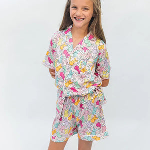 Peep Children's Satin Pajama Short Set