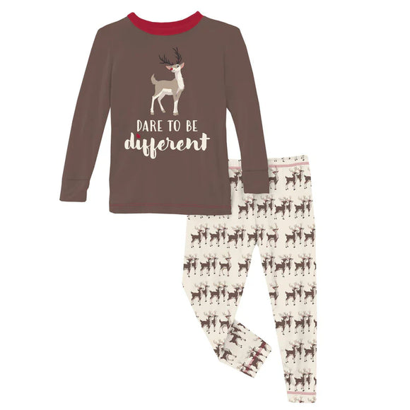 Natural Rudolph L/S Pajama Set