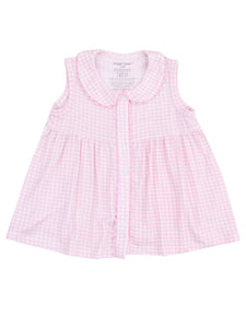 Pink Gingham Peter Pan Dress